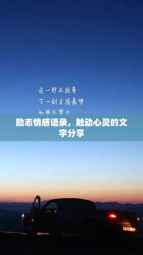 励志情感语录，触动心灵的文字分享