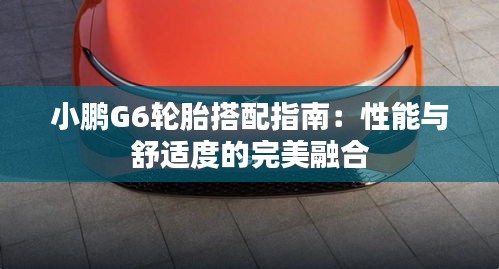 小鹏G6轮胎搭配指南：性能与舒适度的完美融合