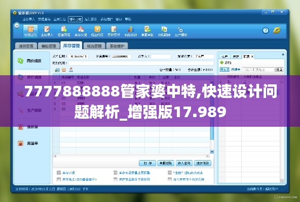 7777888888管家婆中特,快速设计问题解析_增强版17.989