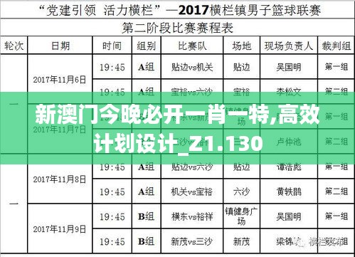 新澳门今晚必开一肖一特,高效计划设计_Z1.130