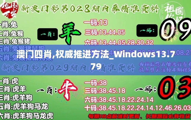 澳门四肖,权威推进方法_Windows13.779