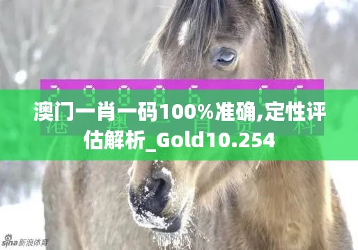 澳门一肖一码100%准确,定性评估解析_Gold10.254