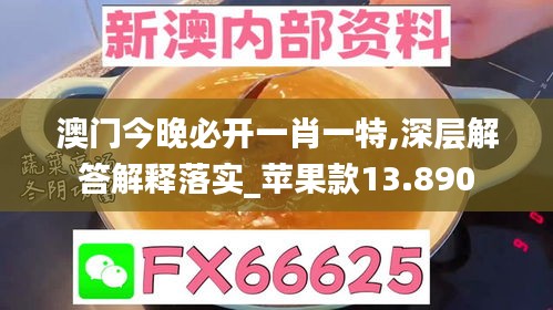 澳门今晚必开一肖一特,深层解答解释落实_苹果款13.890