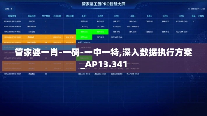 管家婆一肖-一码-一中一特,深入数据执行方案_AP13.341