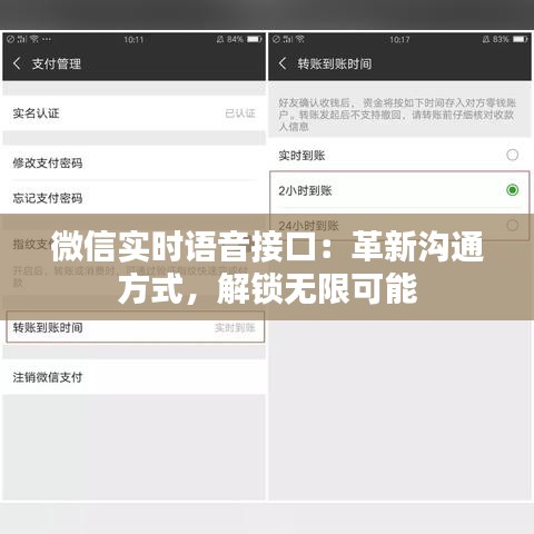 微信实时语音接口：革新沟通方式，解锁无限可能