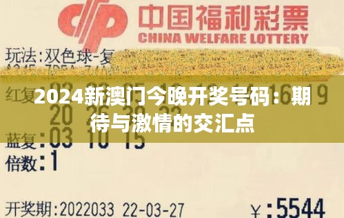 2024新澳门今晚开奖号码：期待与激情的交汇点