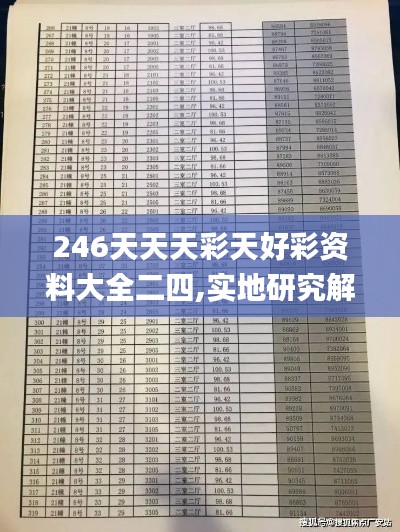 246天天天彩天好彩资料大全二四,实地研究解析说明_OP3.451