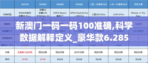 新澳门一码一码100准确,科学数据解释定义_豪华款6.285