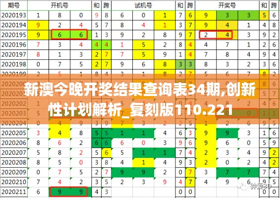 新澳今晚开奖结果查询表34期,创新性计划解析_复刻版110.221