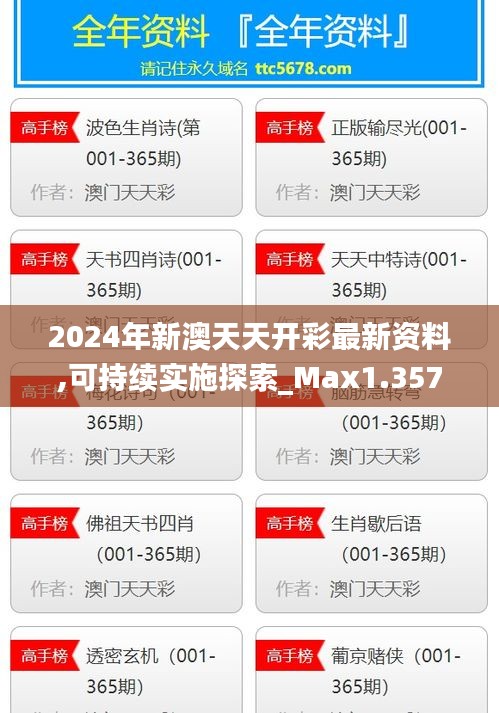 2024年新澳天天开彩最新资料,可持续实施探索_Max1.357