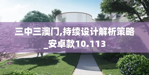 三中三澳门,持续设计解析策略_安卓款10.113