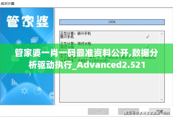 管家婆一肖一码最准资料公开,数据分析驱动执行_Advanced2.521