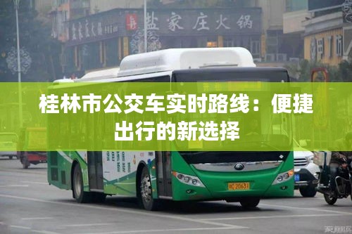 桂林市公交车实时路线：便捷出行的新选择