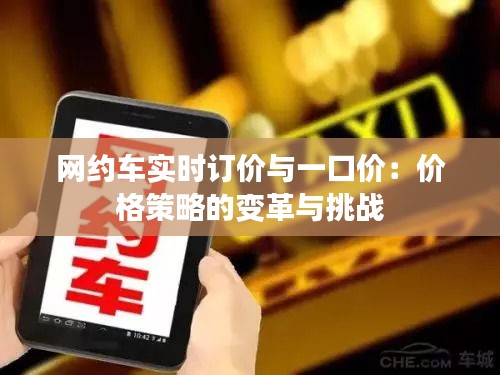 网约车实时订价与一口价：价格策略的变革与挑战