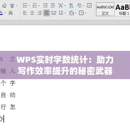 WPS实时字数统计：助力写作效率提升的秘密武器