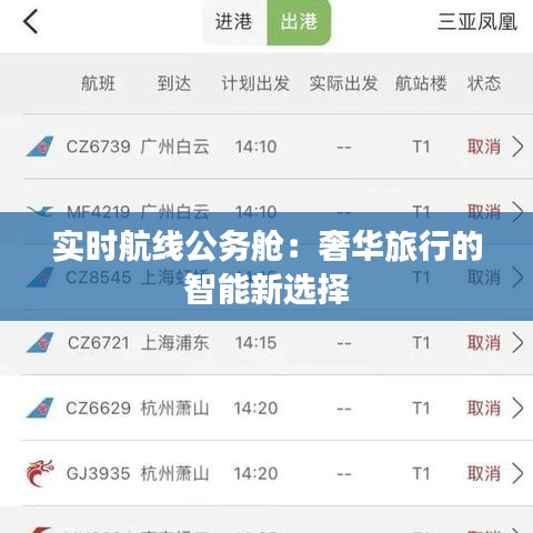 实时航线公务舱：奢华旅行的智能新选择