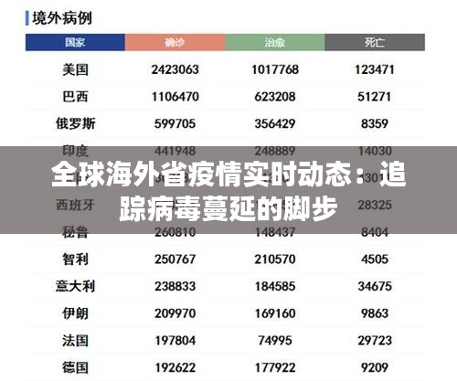 全球海外省疫情实时动态：追踪病毒蔓延的脚步