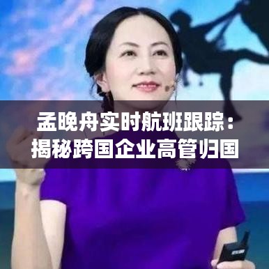 孟晚舟实时航班跟踪：揭秘跨国企业高管归国之路