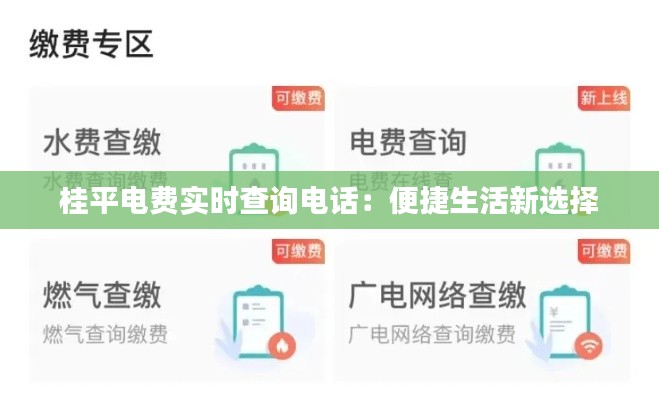 桂平电费实时查询电话：便捷生活新选择