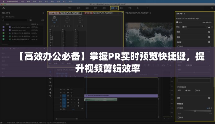 【高效办公必备】掌握PR实时预览快捷键，提升视频剪辑效率