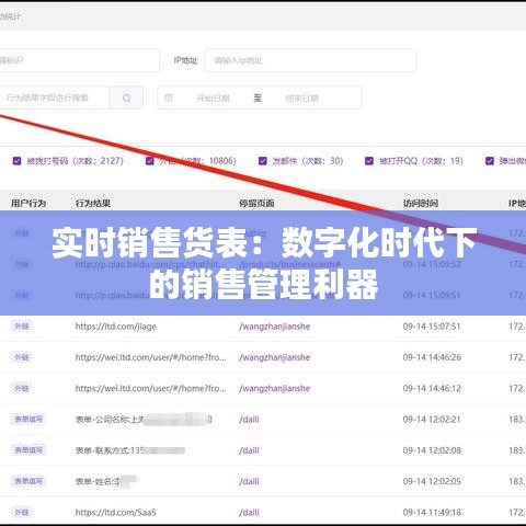 实时销售货表：数字化时代下的销售管理利器