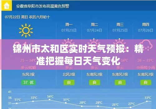 锦州市太和区实时天气预报：精准把握每日天气变化