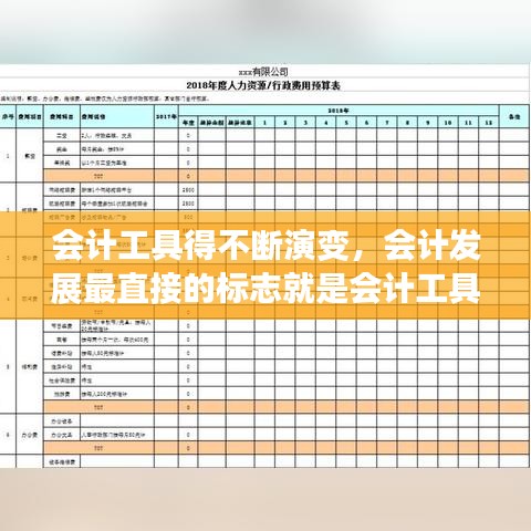 会计工具得不断演变，会计发展最直接的标志就是会计工具的不断发展 