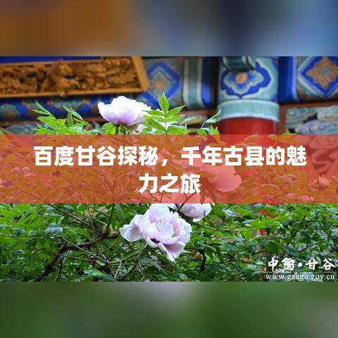 百度甘谷探秘，千年古县的魅力之旅