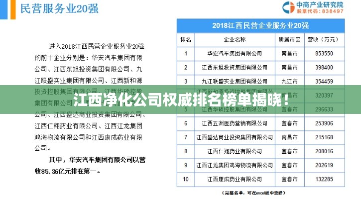 江西净化公司权威排名榜单揭晓！