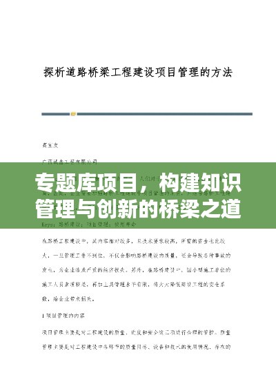 专题库项目，构建知识管理与创新的桥梁之道