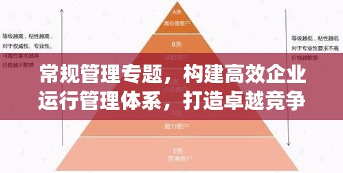 常规管理专题，构建高效企业运行管理体系，打造卓越竞争力之源