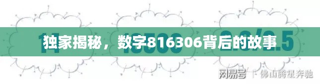 独家揭秘，数字816306背后的故事