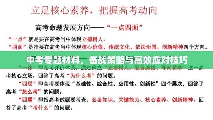 中考专题材料，备战策略与高效应对技巧