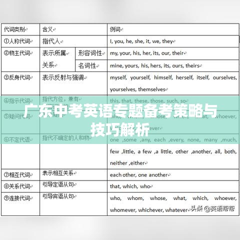 广东中考英语专题备考策略与技巧解析