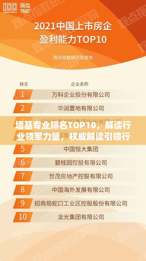 墙基专业排名TOP10，解读行业领军力量，权威解读引领行业风向！