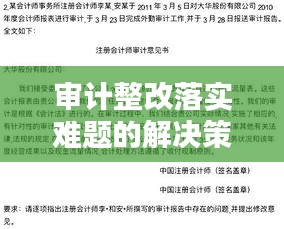 审计整改落实难题的解决策略探讨